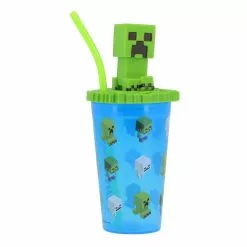 Disney Gobelet Avec Paille Plastqiue Mi - MINECRAFT